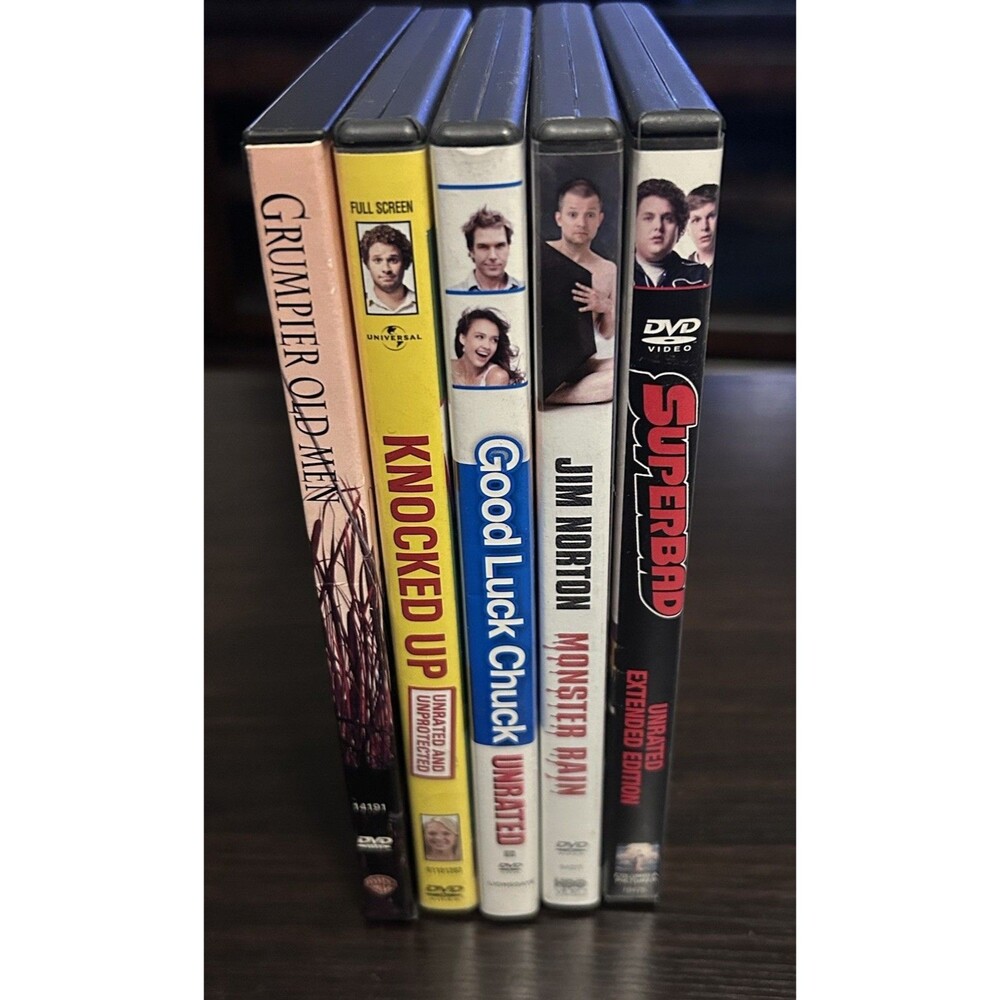 Comedy DVD Lot Superbad Knocked Up Good Luck Chuck Grumpier Old Men Jim Norton